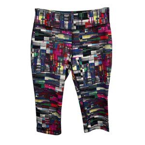 Danskin Now Multi-Colored Abstract Print Capri Leggings Sz Medium